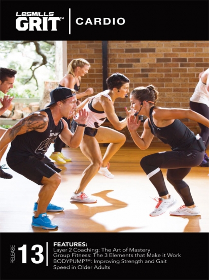 Les Mills GRIT CARDIO 13 CD, DVD, Notes Hiit Training - Click Image to Close