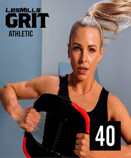 Les Mills GRIT ATHLETIC 40 CD, DVD Notes Hiit Training - Click Image to Close